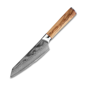 Ginza Steel MIA 17 Chef Knife 6.5  Damascus AUS10 Steel, 67-Layer, Olive Wood Handle-Chef Knife-DECOROLALA