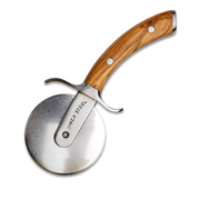 Ginza Steel MIA Pizza Slicer  Stainless Blade with Olive Wood Handle-Accessories-DECOROLALA