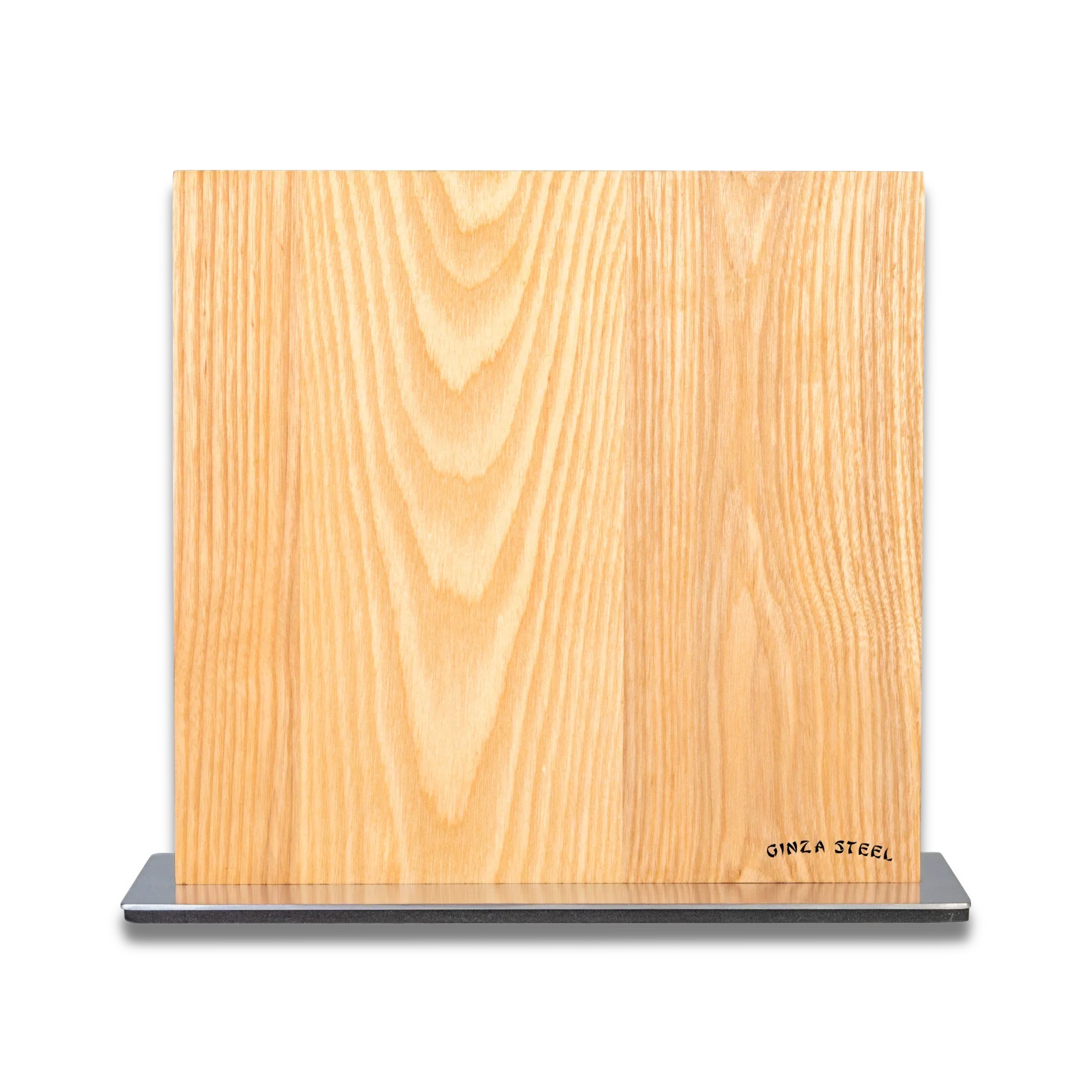 Ginza Steel Magnetic Knife Block - Ash Wood-Knife Block-DECOROLALA