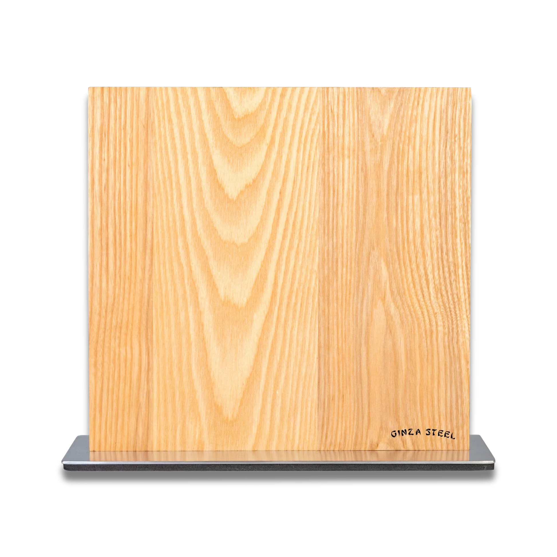 Ginza Steel Magnetic Wood Knife Block | Stylish & Functional-Knife Block-DECOROLALA
