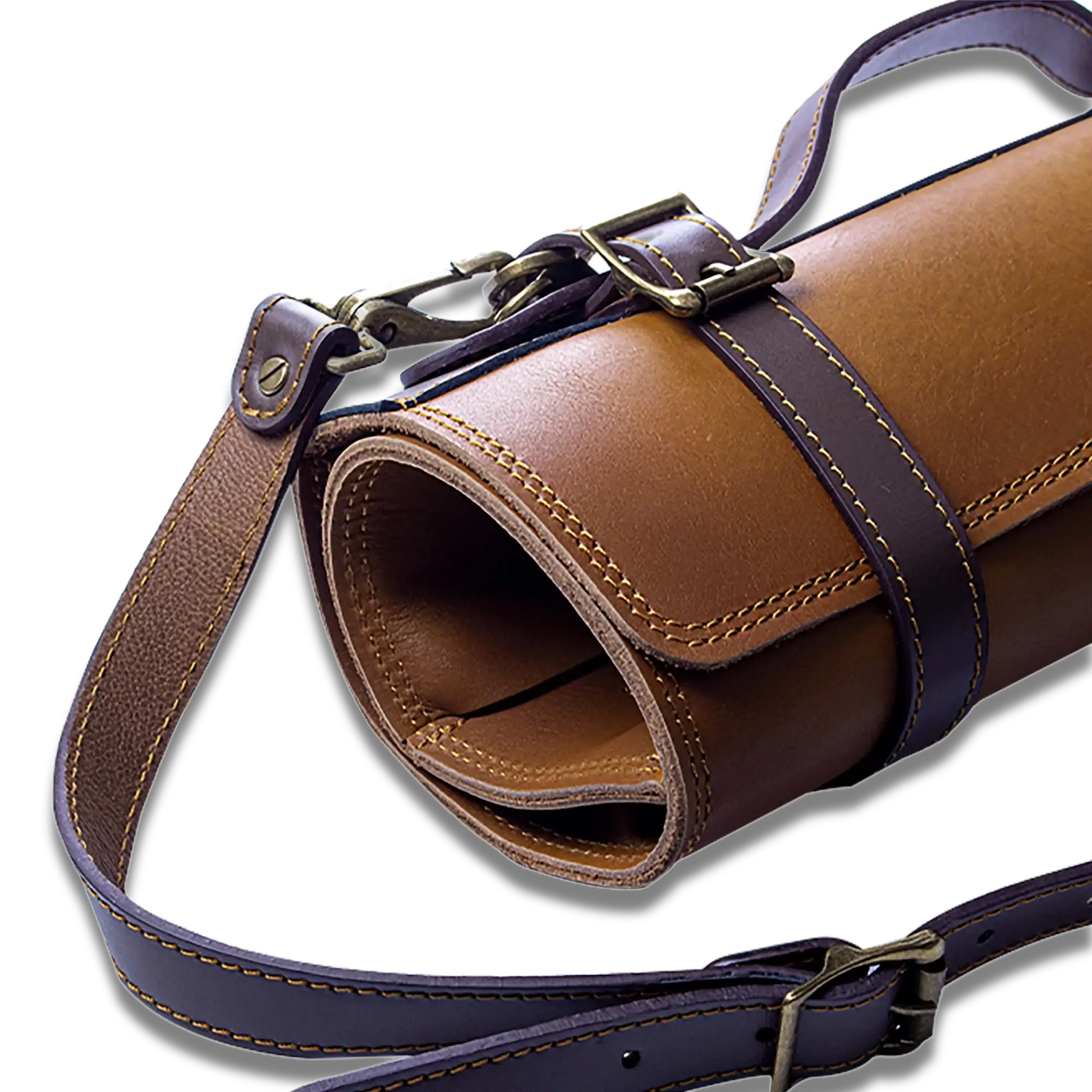 Ginza Steel Vagabond Knife Roll  Full Grain Leather Chefs Bag-Accessories-DECOROLALA