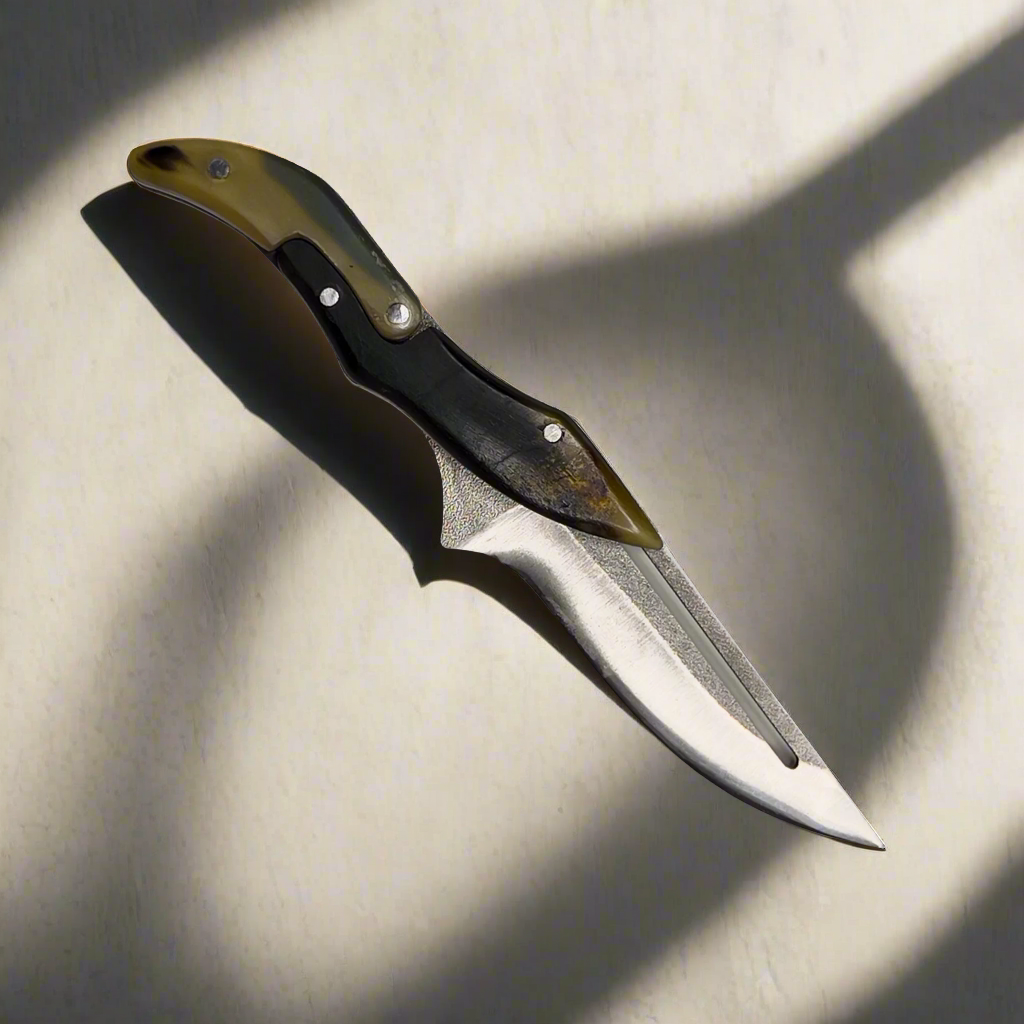 Ginza Steel - X Fold N690 Blade Folding Knife with Ram Horn handle-Folding Knife-DECOROLALA