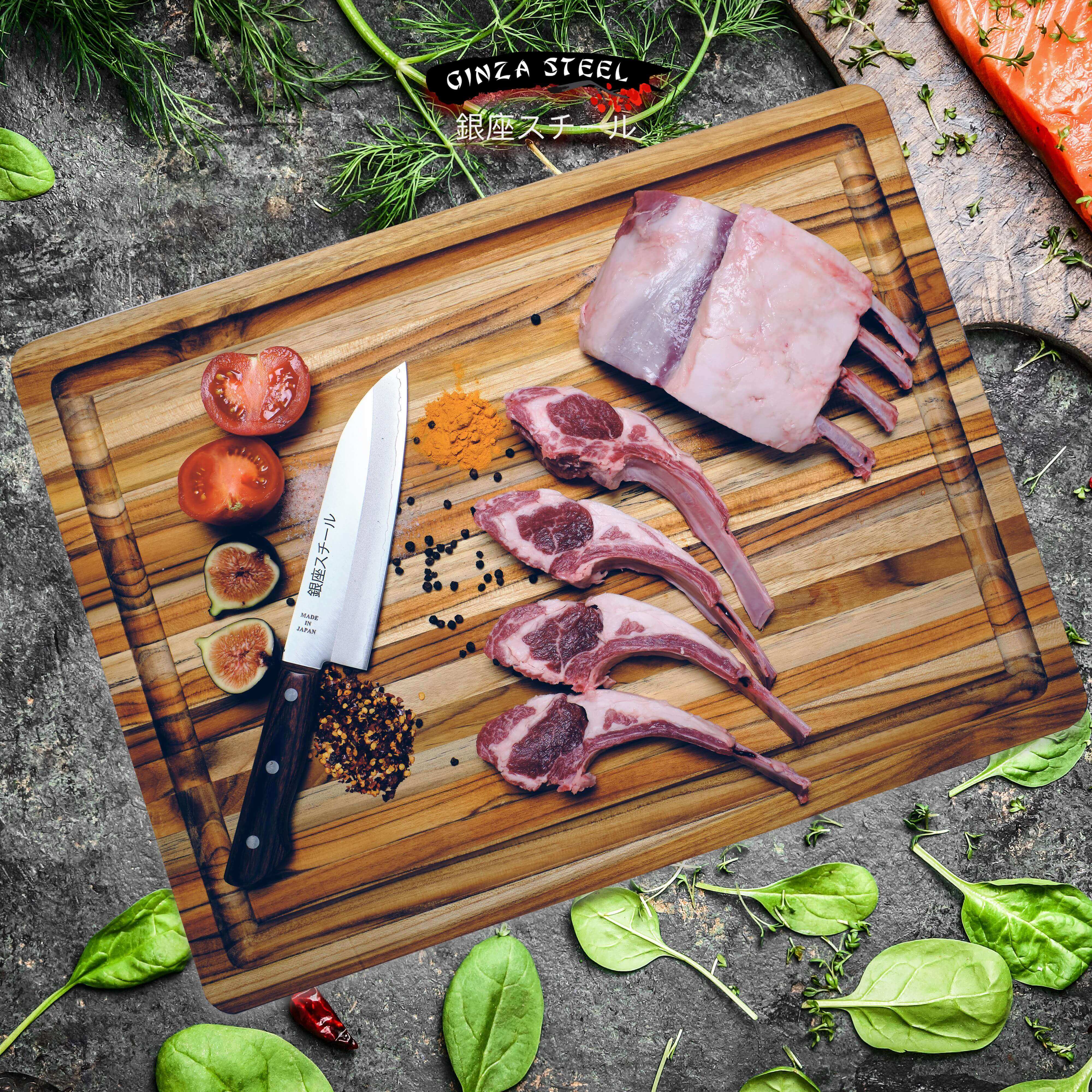 Ginza Steel Yamato 165 Santoku Knife 165mm-Santoku Knife-DECOROLALA