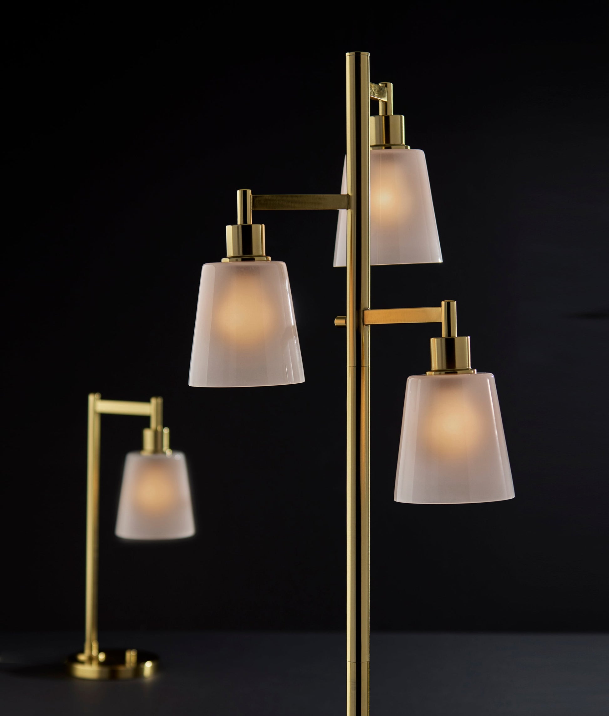 Gio Tree Floor Lamp 65" 3-Way Brass-Lighting-DECOROLALA