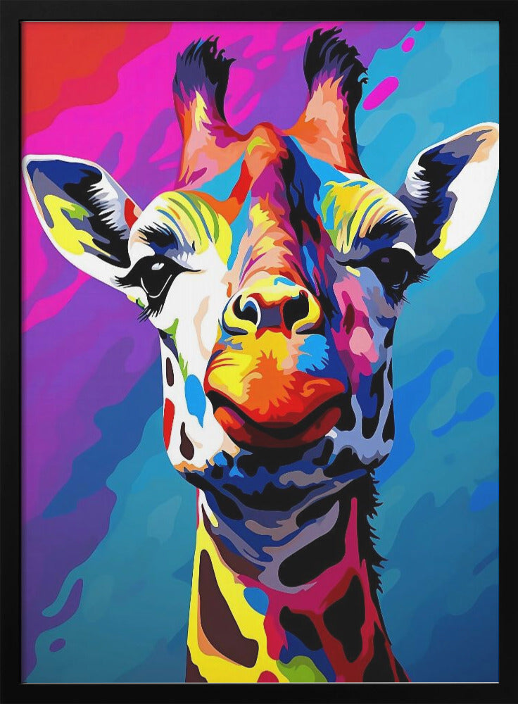 Giraffe Pop Art by Andreas Magnusson-canvas-DECOROLALA