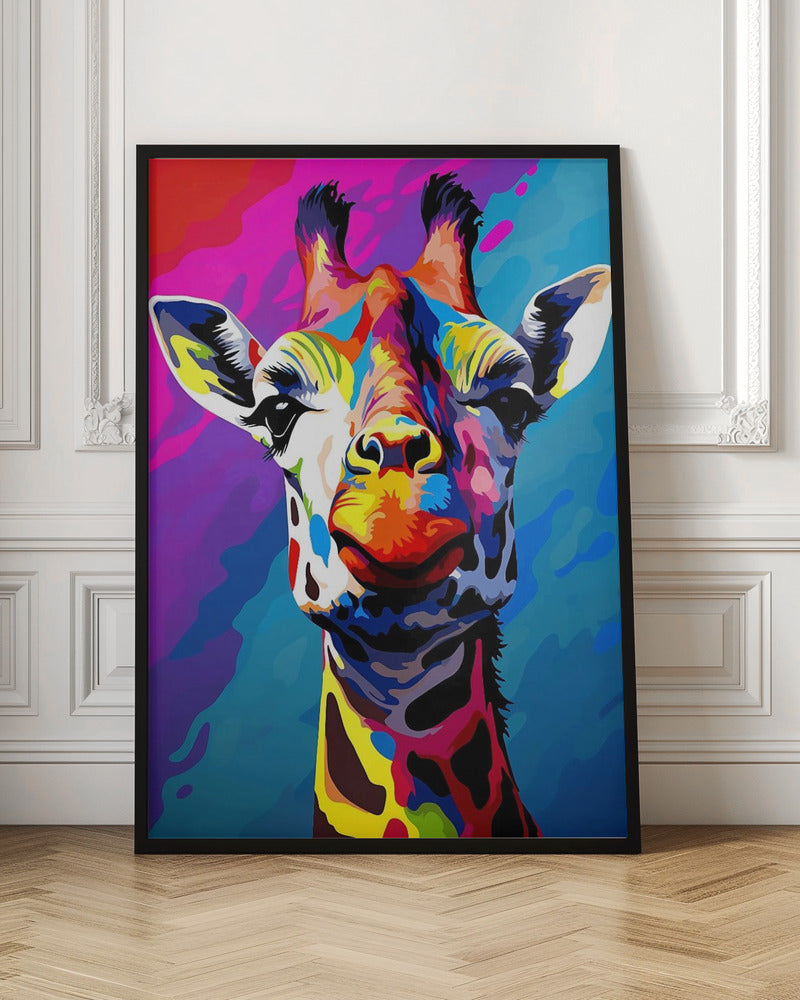 Giraffe Pop Art by Andreas Magnusson-canvas-DECOROLALA