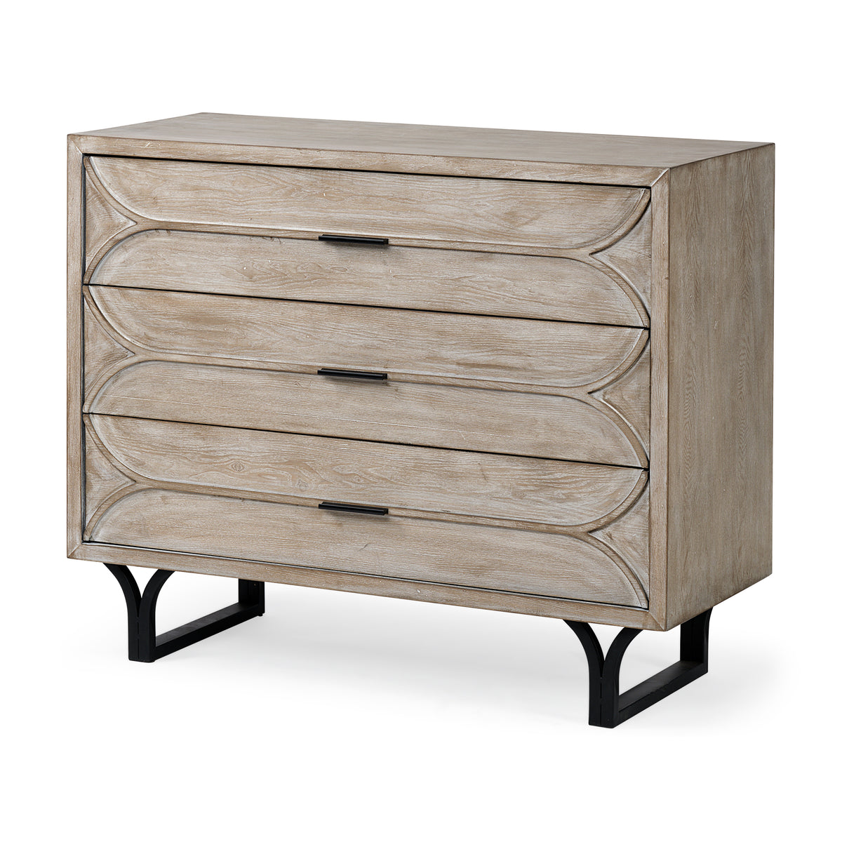 Giselle I 3 Drawer Accent Cabinet - Light Brown-Accent Cabinets & Chests-DECOROLALA