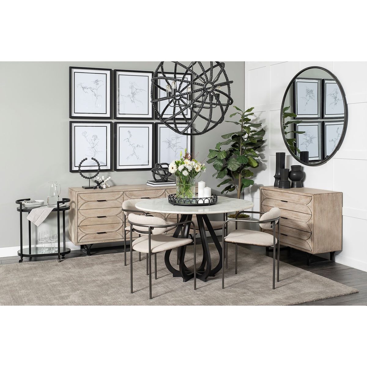 Giselle I 3 Drawer Accent Cabinet - Light Brown-Accent Cabinets & Chests-DECOROLALA