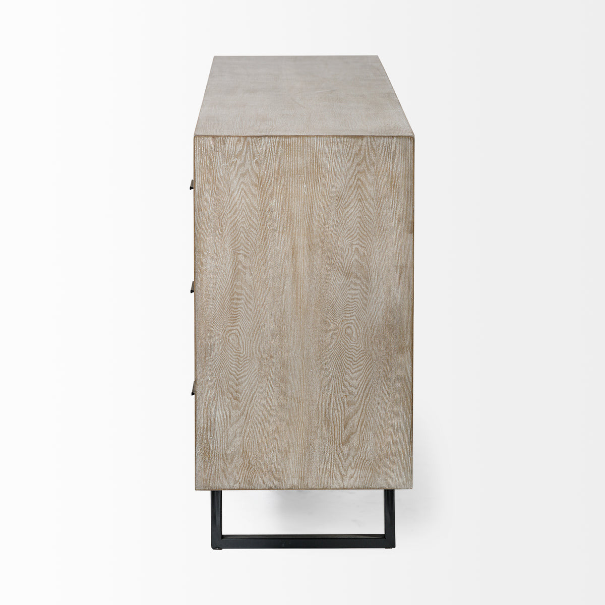 Giselle II Brown Fir Veneer W/Black Metal Leg 9 Drawer Sideboard-Sideboards & Buffets-DECOROLALA