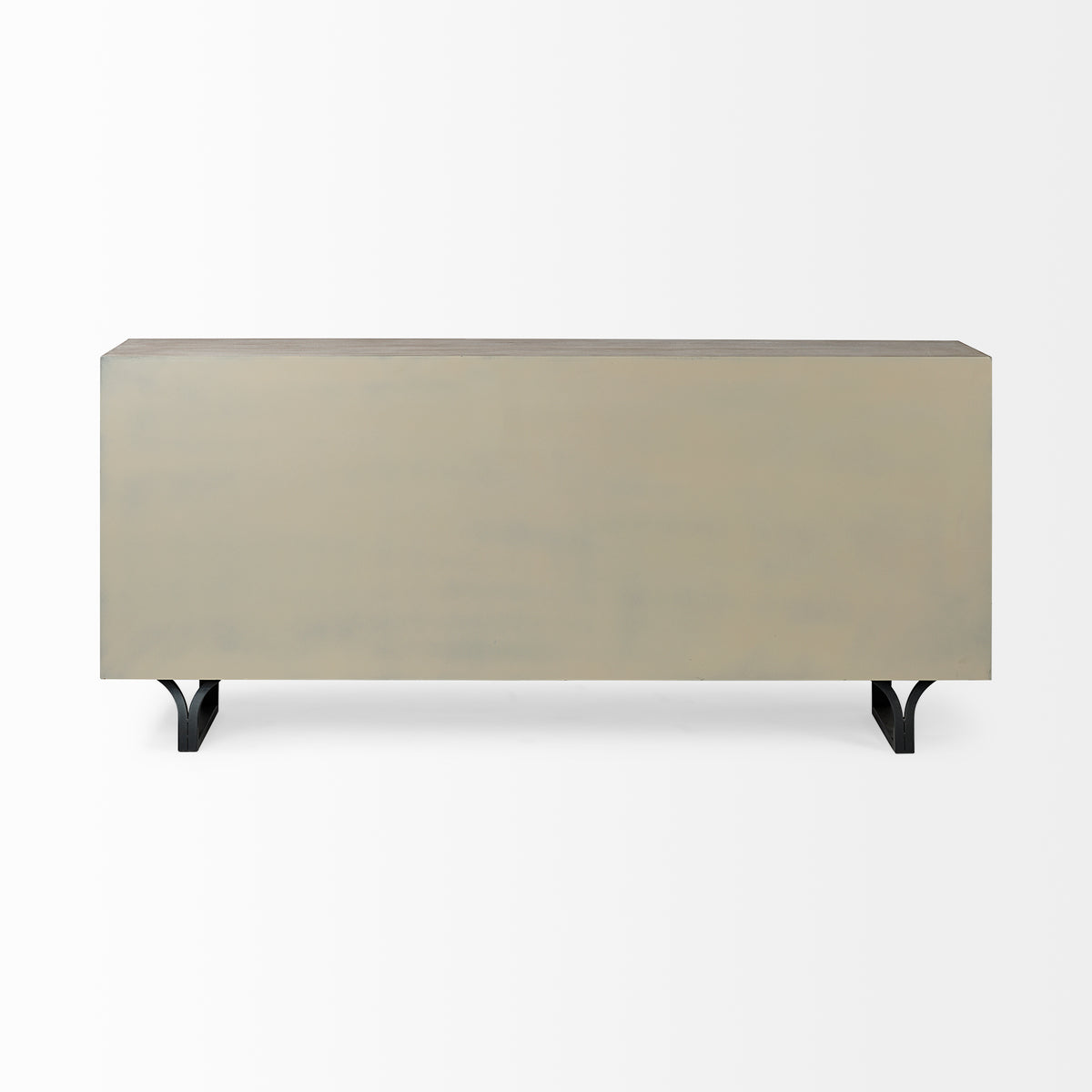 Giselle II Brown Fir Veneer W/Black Metal Leg 9 Drawer Sideboard-Sideboards & Buffets-DECOROLALA