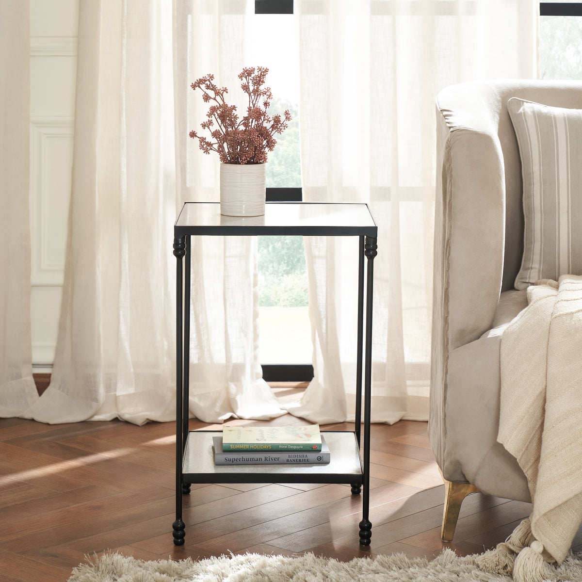Giulia 24" Height Table, White-Tables-DECOROLALA