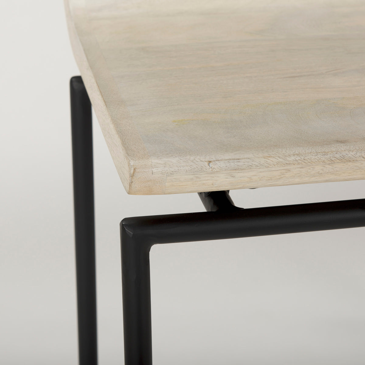 Givens 30.25"H Seat Height Wood Seat Metal Base Stool-Bar Stools-DECOROLALA