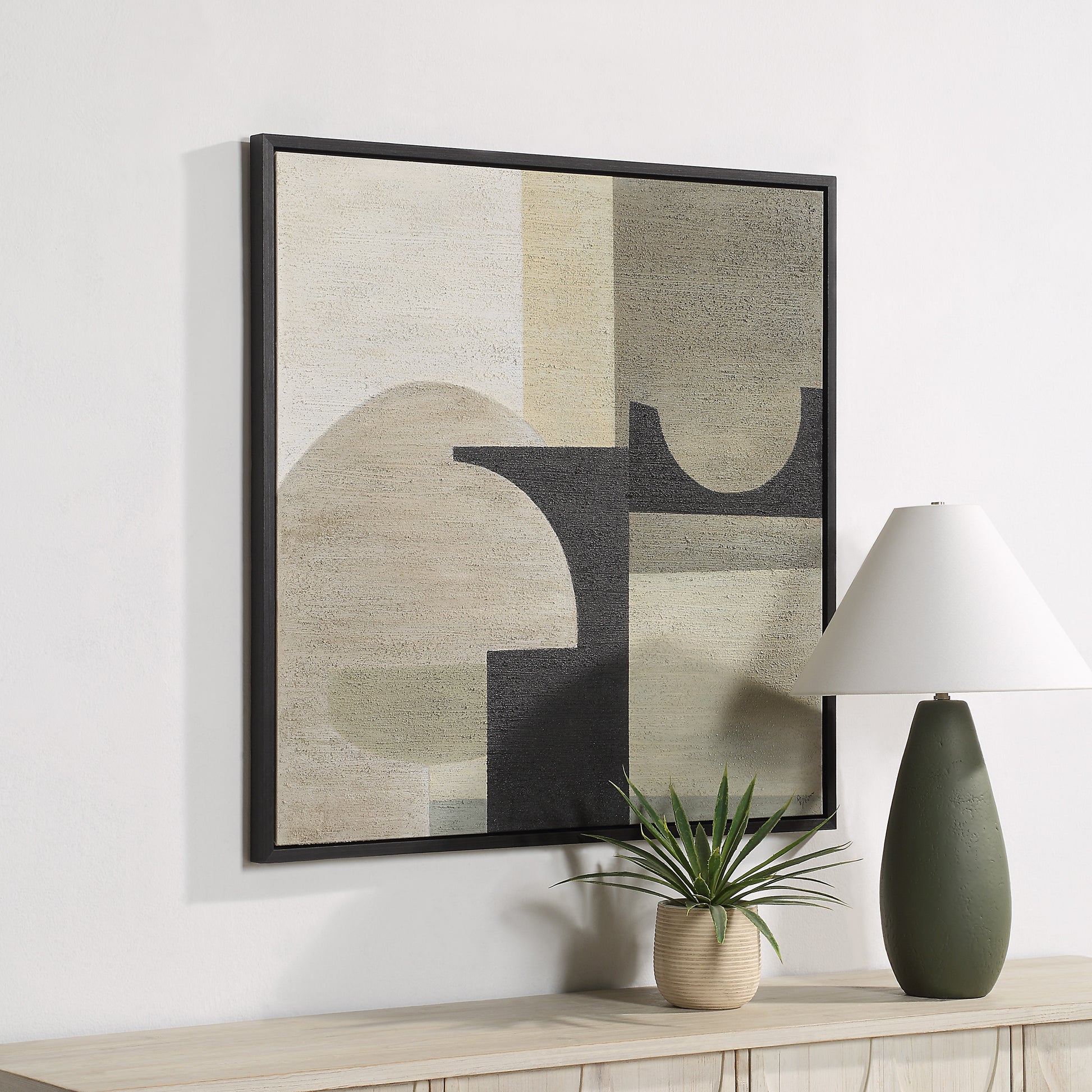 Gladiolus 40" Wide Canvas Art, Green, Black-Canvas Art-DECOROLALA