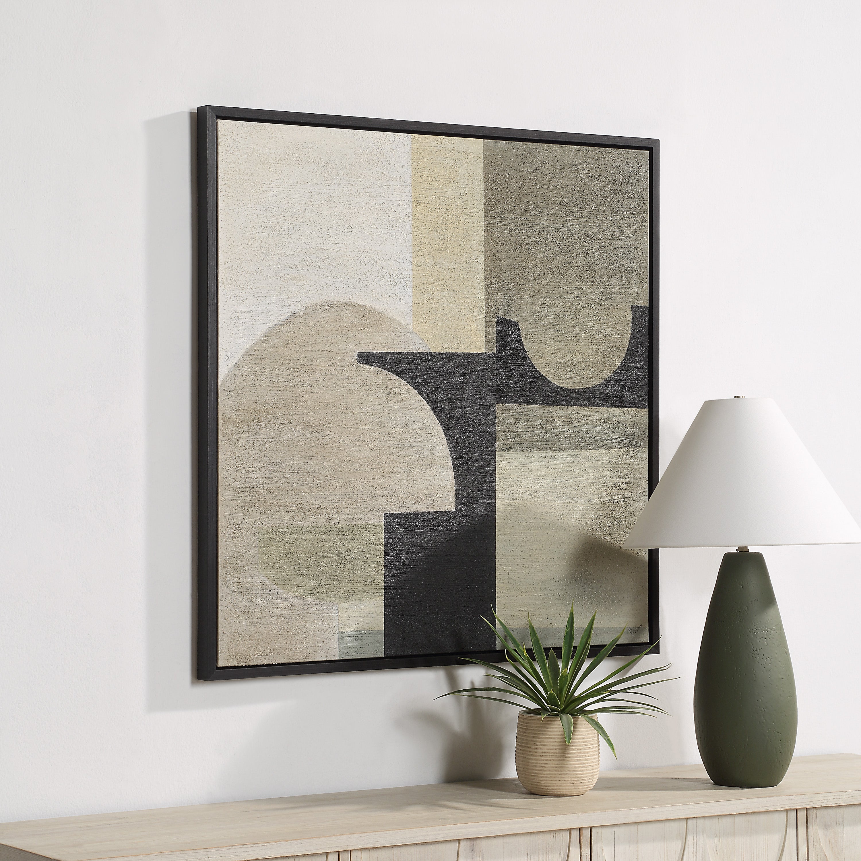 Gladiolus 40" Wide Canvas Art, Green, Black-Canvas Art-DECOROLALA