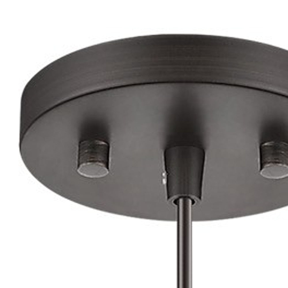 Glass and Bronze Mesh Shade Hanging Light-Chandeliers-DECOROLALA