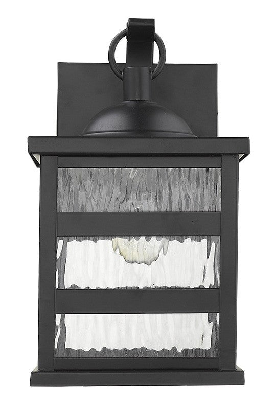 Glass panel Matte Black Outdoor Hanging Light-Outdoor Lighting-DECOROLALA