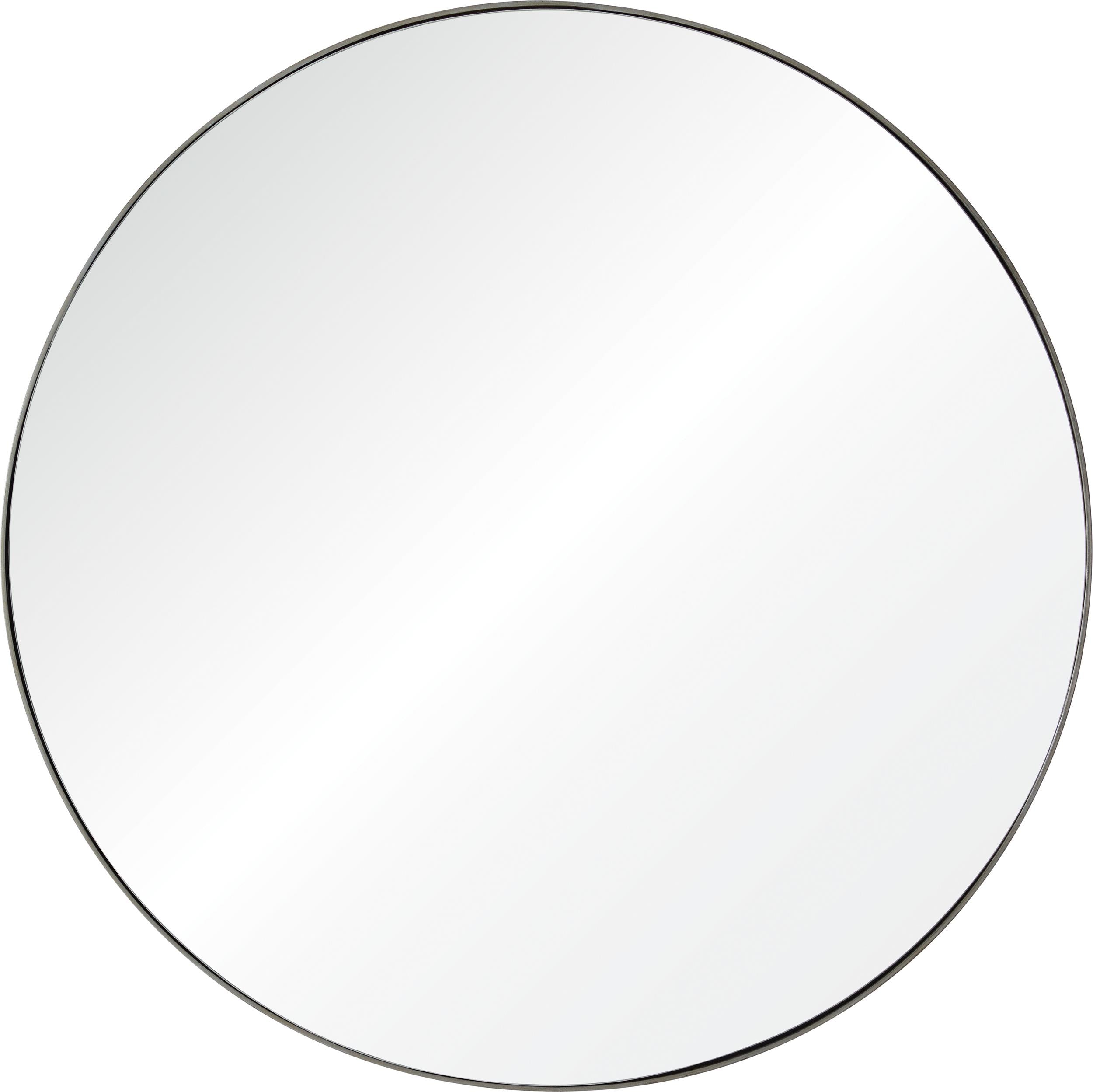 Glen 48" Tall Round Wall Mirror, Grey-Mirror-DECOROLALA
