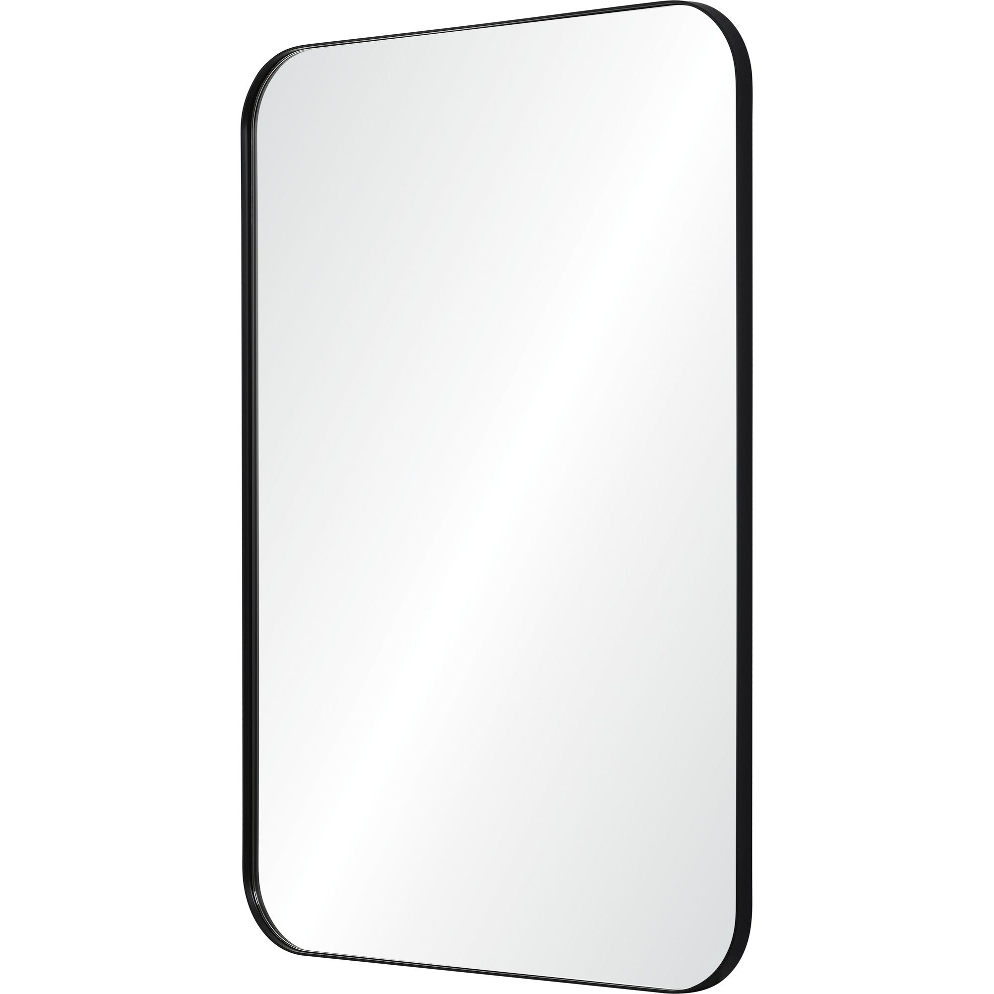 Glencoe 36" Tall Rectangle Wall Mirror, Black-Mirror-DECOROLALA