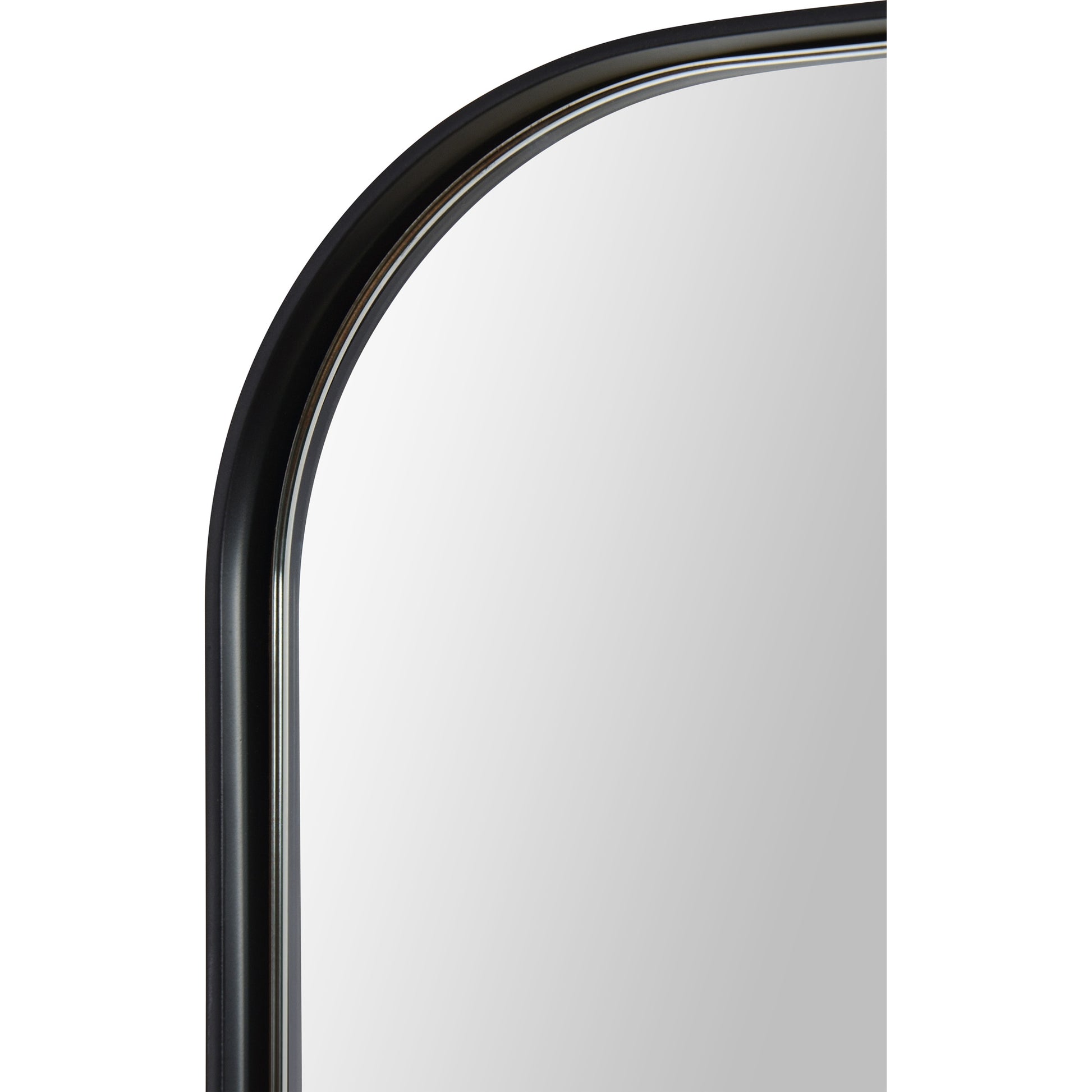 Glencoe 36" Tall Rectangle Wall Mirror, Black-Mirror-DECOROLALA