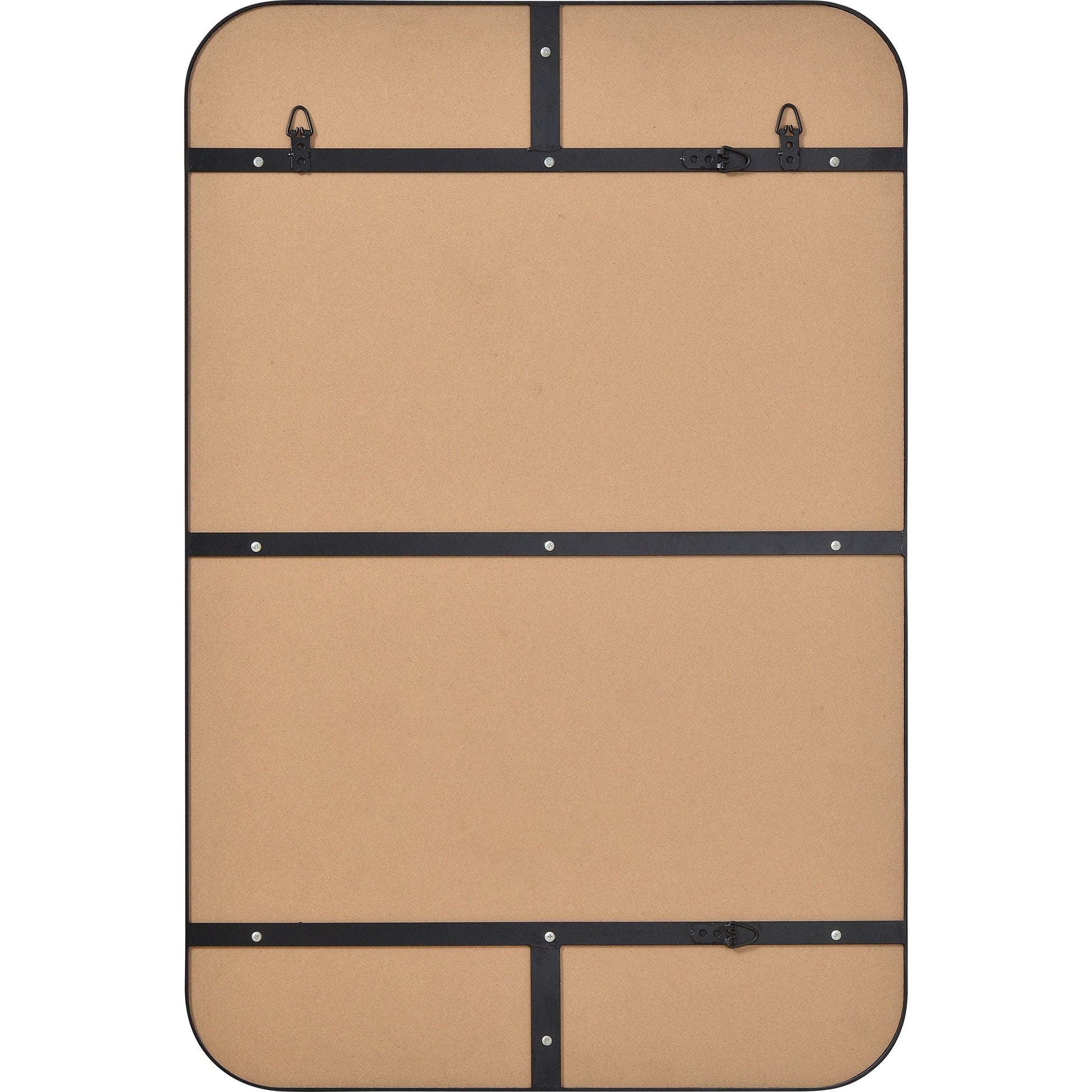 Glencoe 36" Tall Rectangle Wall Mirror, Black-Mirror-DECOROLALA