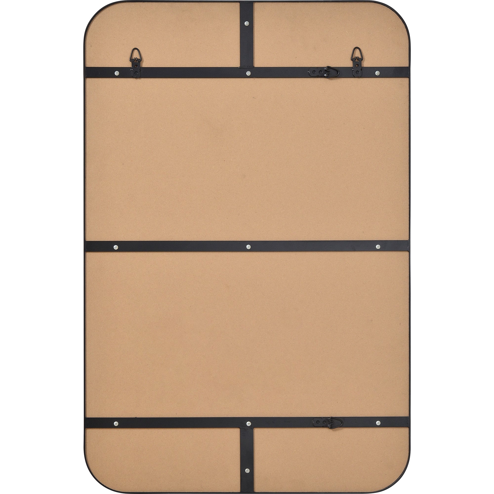 Glencoe 36" Tall Rectangle Wall Mirror, Black-Mirror-DECOROLALA