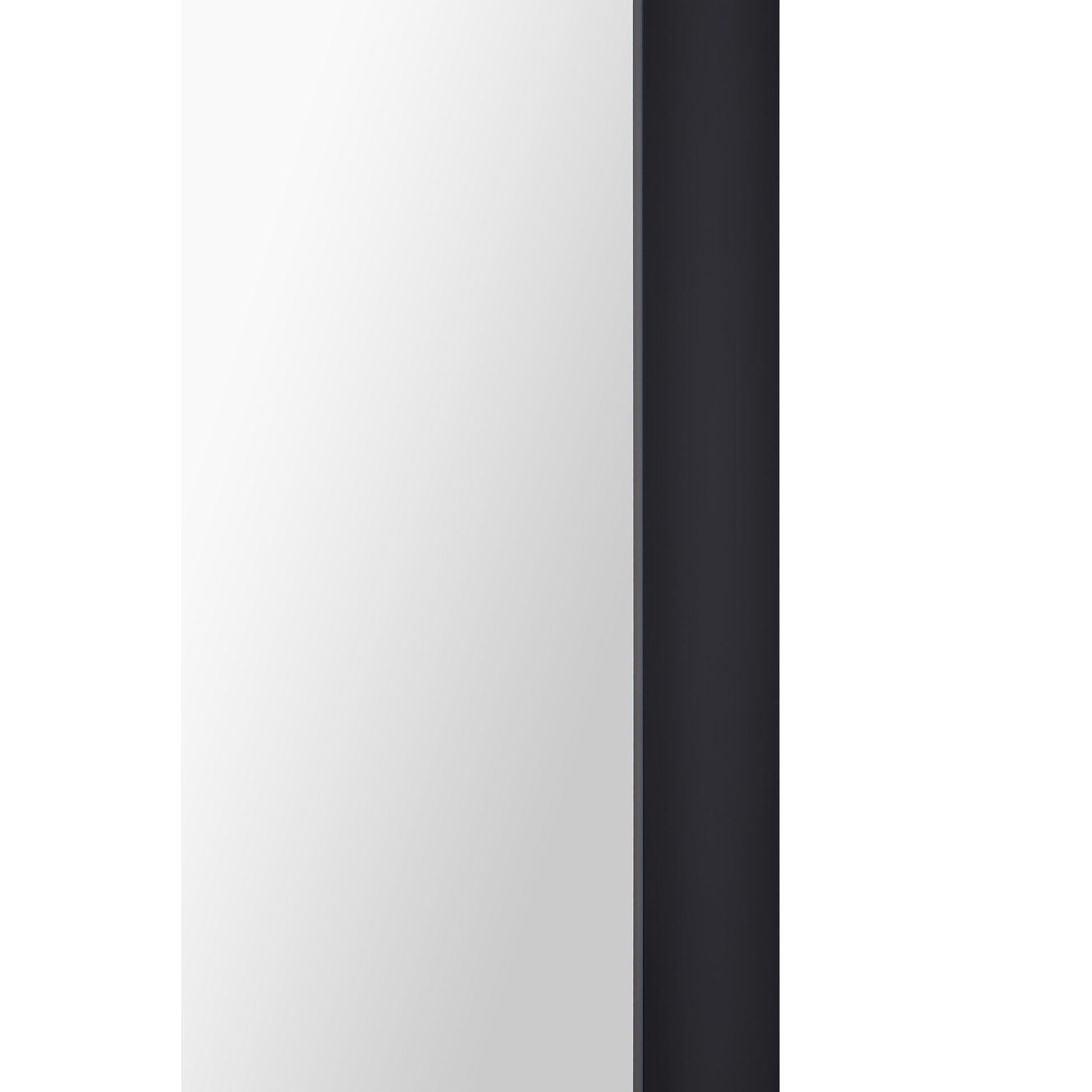 Glencoe 36" Tall Rectangle Wall Mirror, Black-Mirror-DECOROLALA