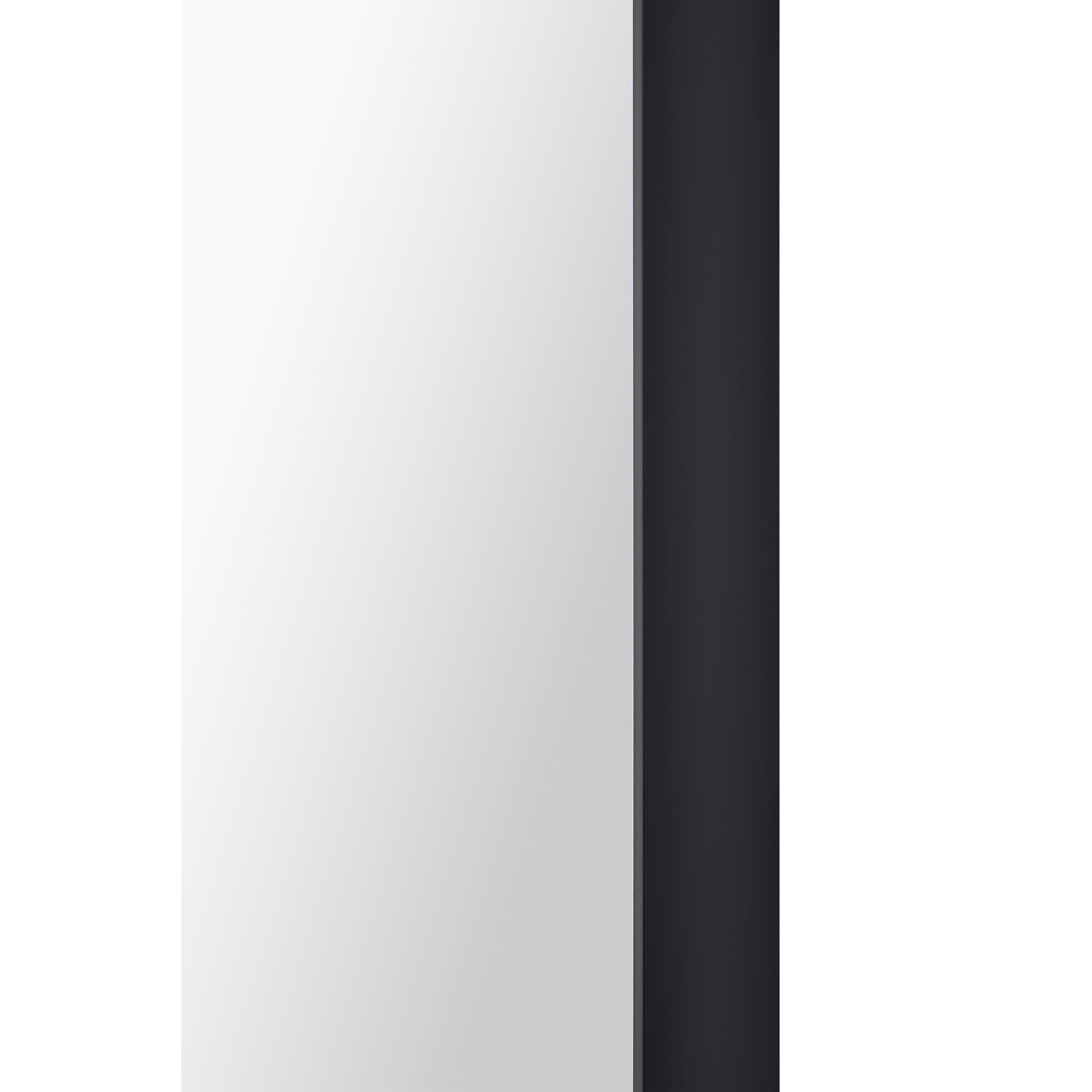 Glencoe 36" Tall Rectangle Wall Mirror, Black-Mirror-DECOROLALA