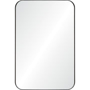 Glencoe 36" Tall Rectangle Wall Mirror, Black-Mirror-DECOROLALA