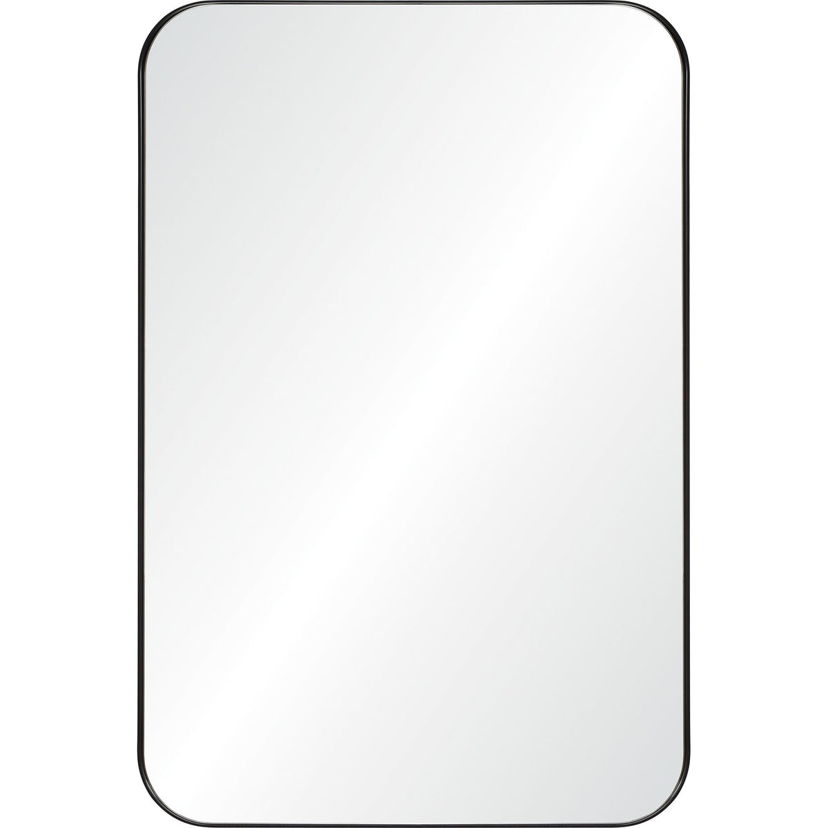 Glencoe 36" Tall Rectangle Wall Mirror, Black-Mirrors-DECOROLALA