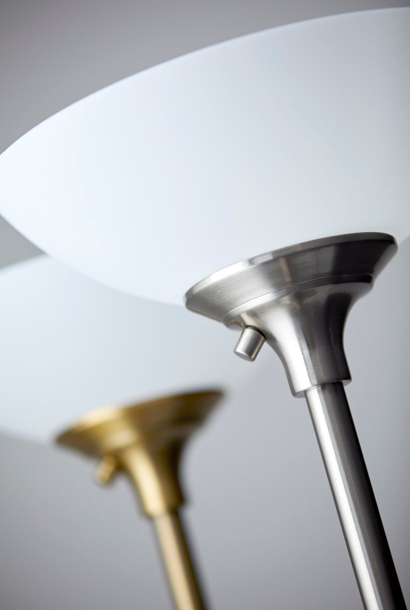 Glenn 300W Torchiere Floor Lamp - Brushed Steel-Lighting-DECOROLALA