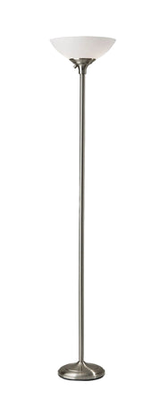 Glenn 300W Torchiere Floor Lamp - Brushed Steel-Lighting-DECOROLALA