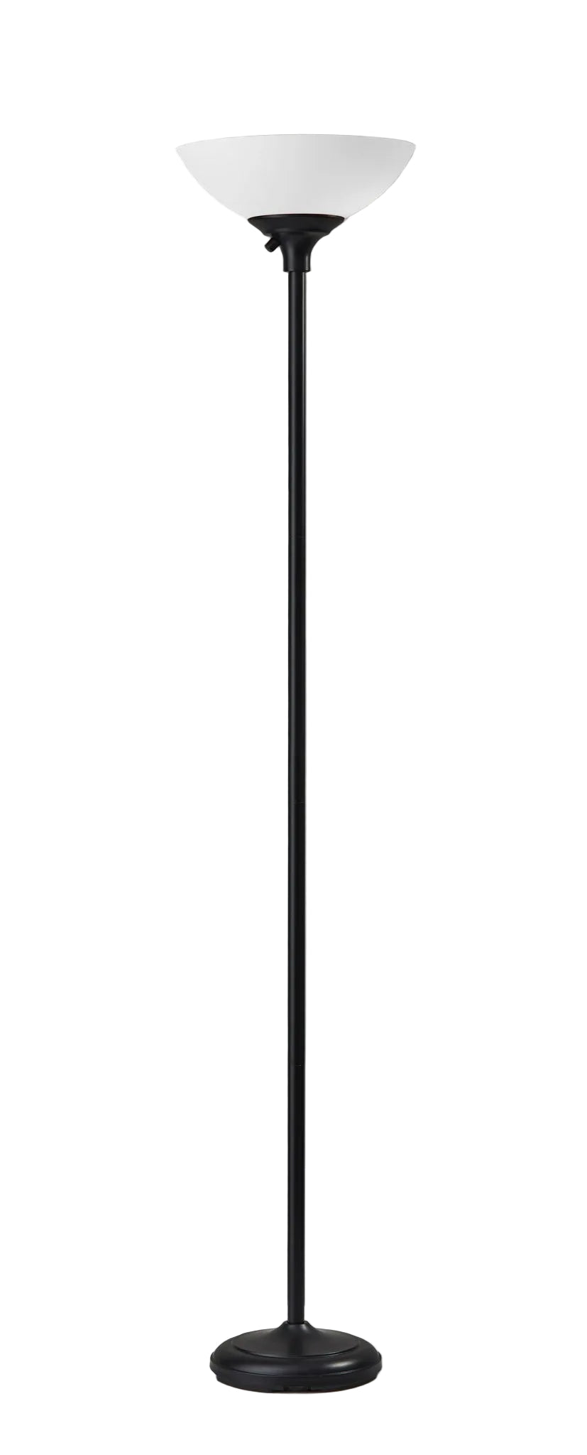 Glenn 300W Torchiere Floor Lamp - Matte Black-Lighting-DECOROLALA