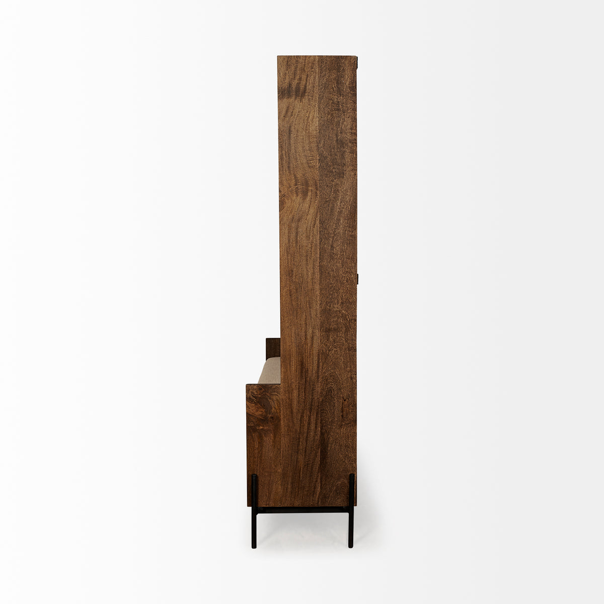 Glenn V Hall Tree - Dark Brown Wood 3 Drawers-Hall Trees-DECOROLALA