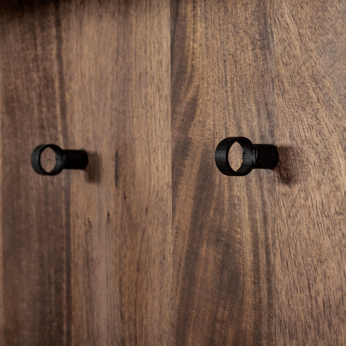 Glenn V Hall Tree - Dark Brown Wood 3 Drawers-Hall Trees-DECOROLALA