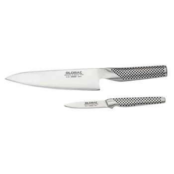 Global 2-Piece Kitchen Knife Set - Cromova 18 Steel Chef Knife & Peeler Knife | Premium Quality-Kitchen Knife-DECOROLALA