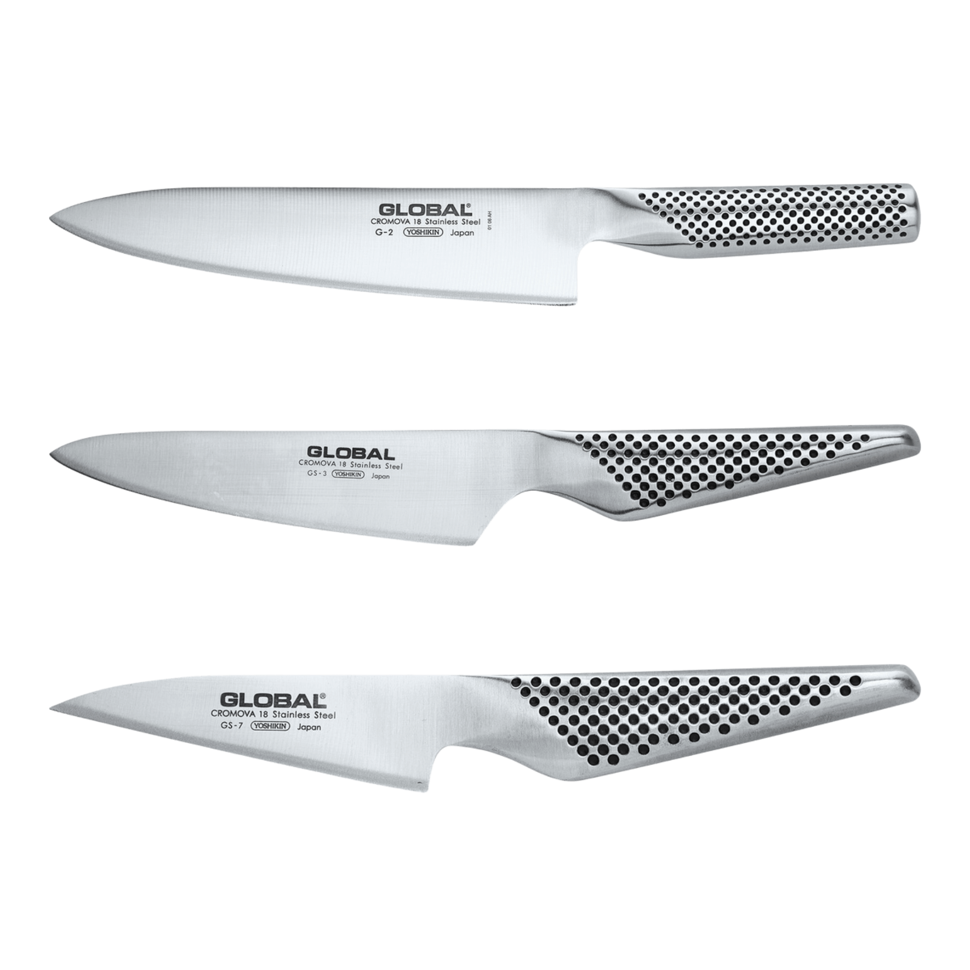 Global 3-Piece Knife Set  G2, GS3 & GS7-Kitchen Knife-DECOROLALA