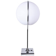 Globo Table Lamp with 2 Outlets, Chrome, LED-Table Lamp-DECOROLALA