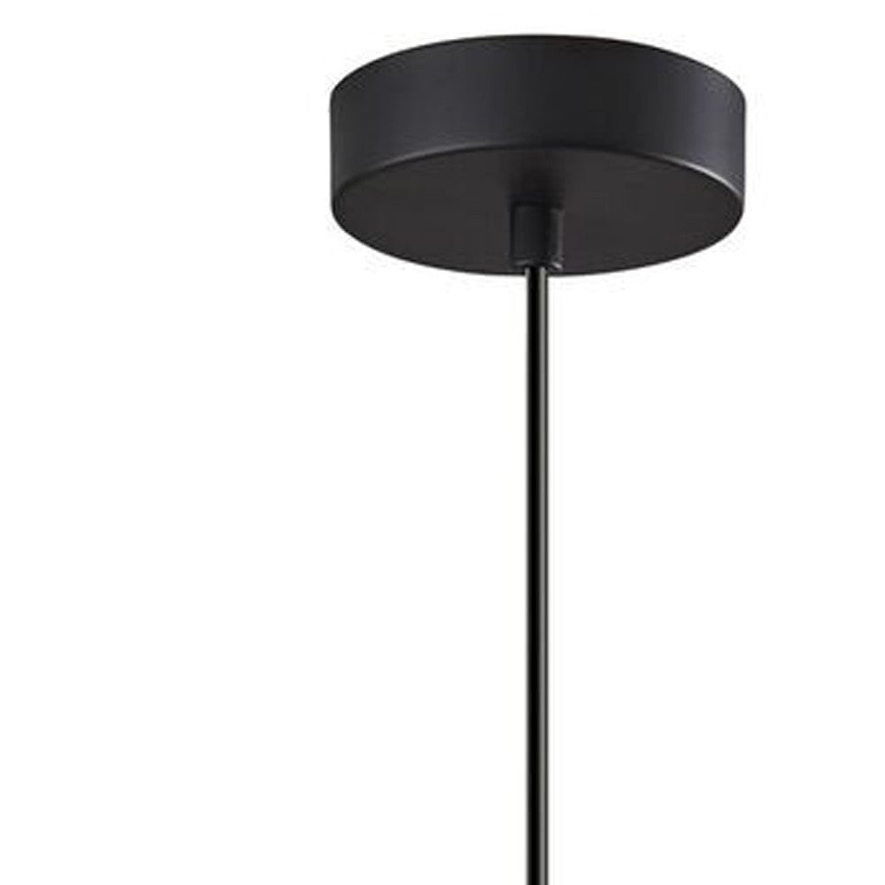 Gnome Smoked Glass Black Metal Pendant Lamp-Pendants-Hanging Lights-DECOROLALA