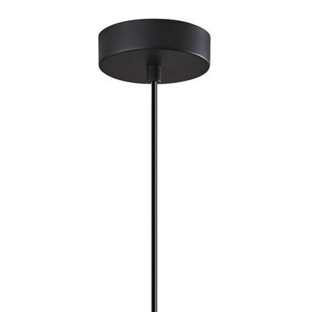 Gnome Smoked Glass Black Metal Pendant Lamp-Pendants-Hanging Lights-DECOROLALA