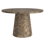 Godiva Round Dining Table - Grey Faux Stone 48" Pedestal-DECOROLALA