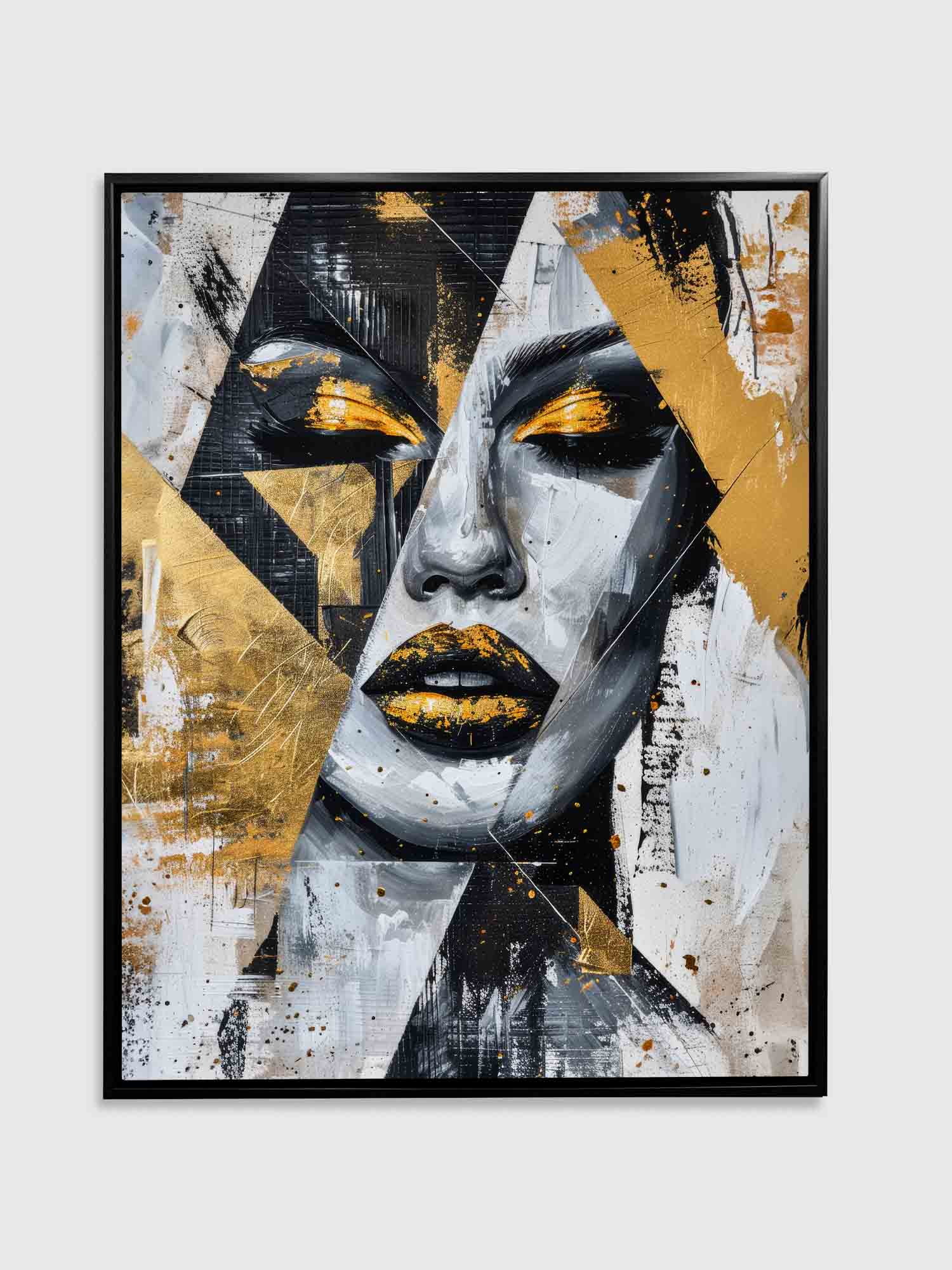 Gold & Black Face I Canvas Print 36x48-Print-DECOROLALA