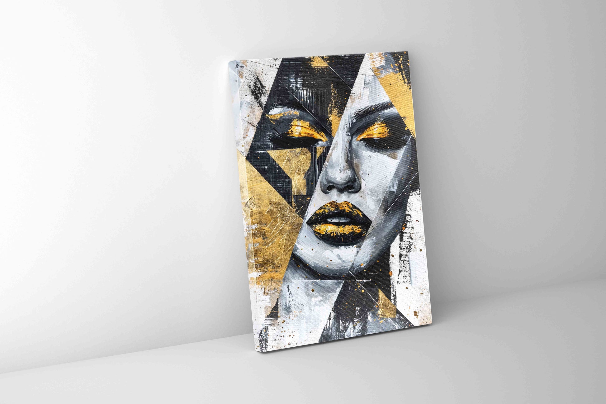Gold & Black Face I Canvas Print 36x48-Print-DECOROLALA