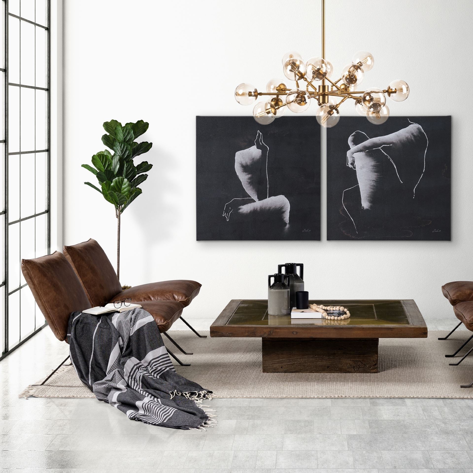 Gold Metal Eighteen Bulb Hanging Chandelier-Chandeliers-DECOROLALA