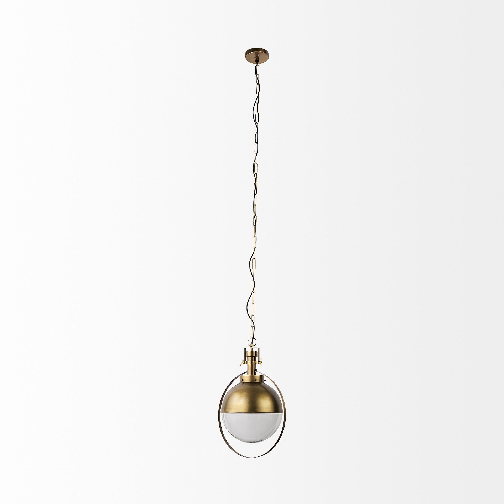 Gold Metal Sphere Pendant Hanging Light-Pendants-Hanging Lights-DECOROLALA