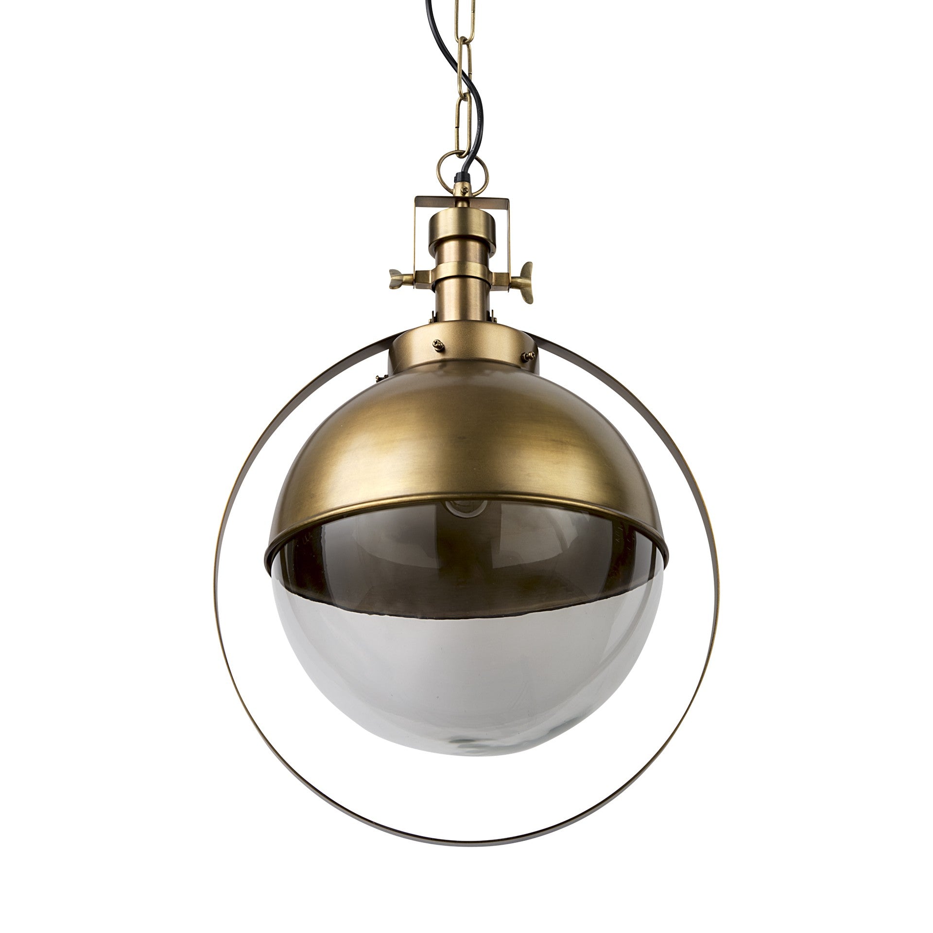 Gold Metal Sphere Pendant Hanging Light-Pendants-Hanging Lights-DECOROLALA