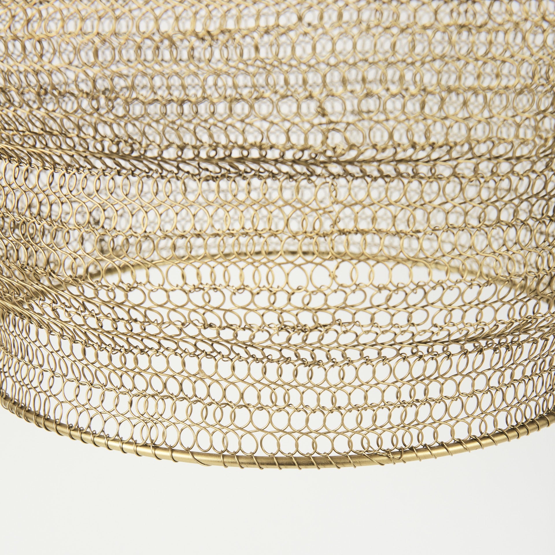 Gold Metal Wire Mesh Hanging Pendant Light-Pendants-Hanging Lights-DECOROLALA