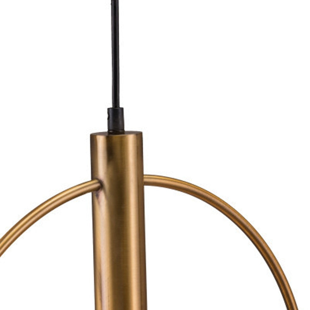 Gold Ring Metal Dimmable Chandelier-Chandeliers-DECOROLALA