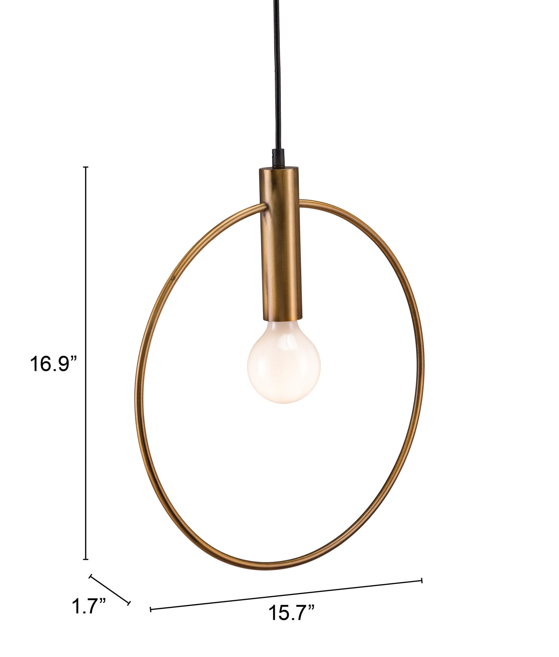 Gold Ring Metal Dimmable Chandelier-Chandeliers-DECOROLALA