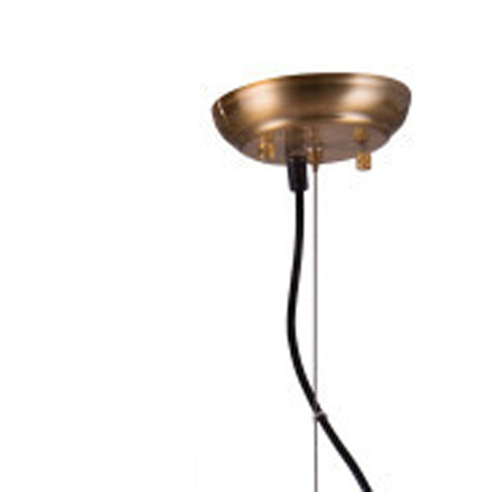 Gold Shaded Four Light Metal Dimmable Ceiling Light With Clear Shades-Chandeliers-DECOROLALA