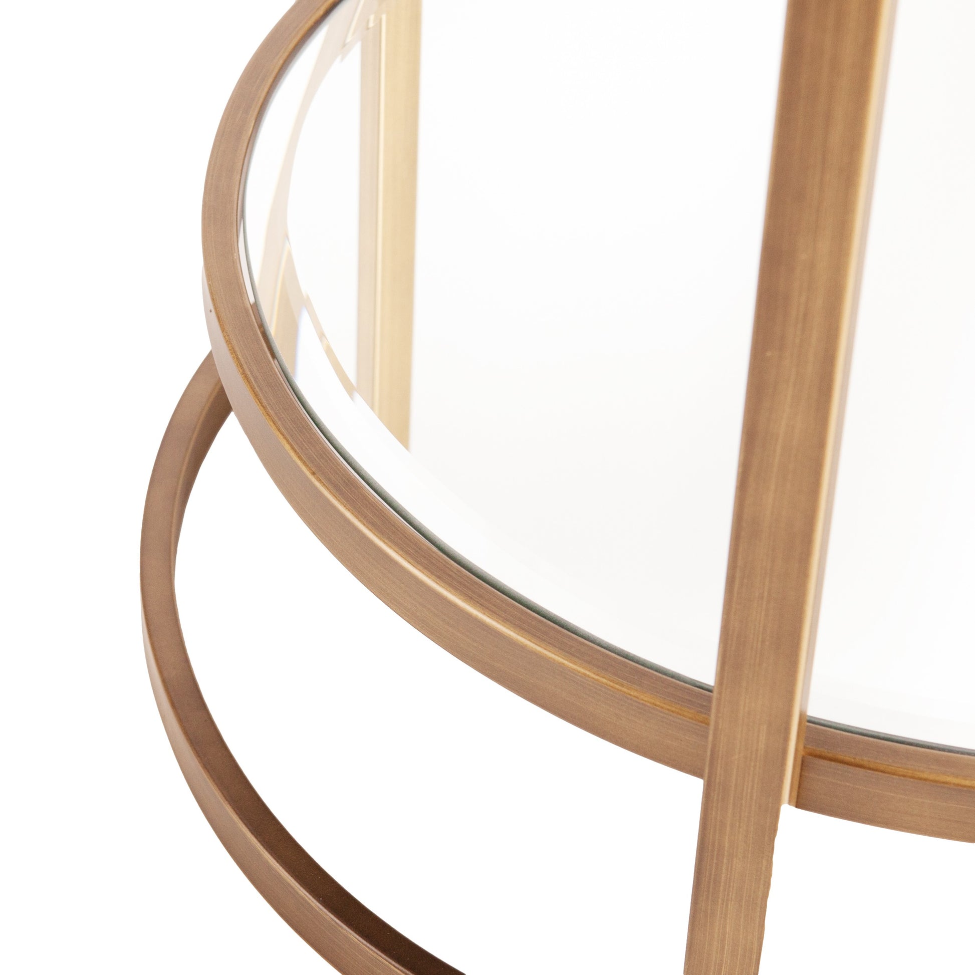 Gold and Silver Metal And Mirrored Glass Bar Cart-Bar Carts and Servers-DECOROLALA